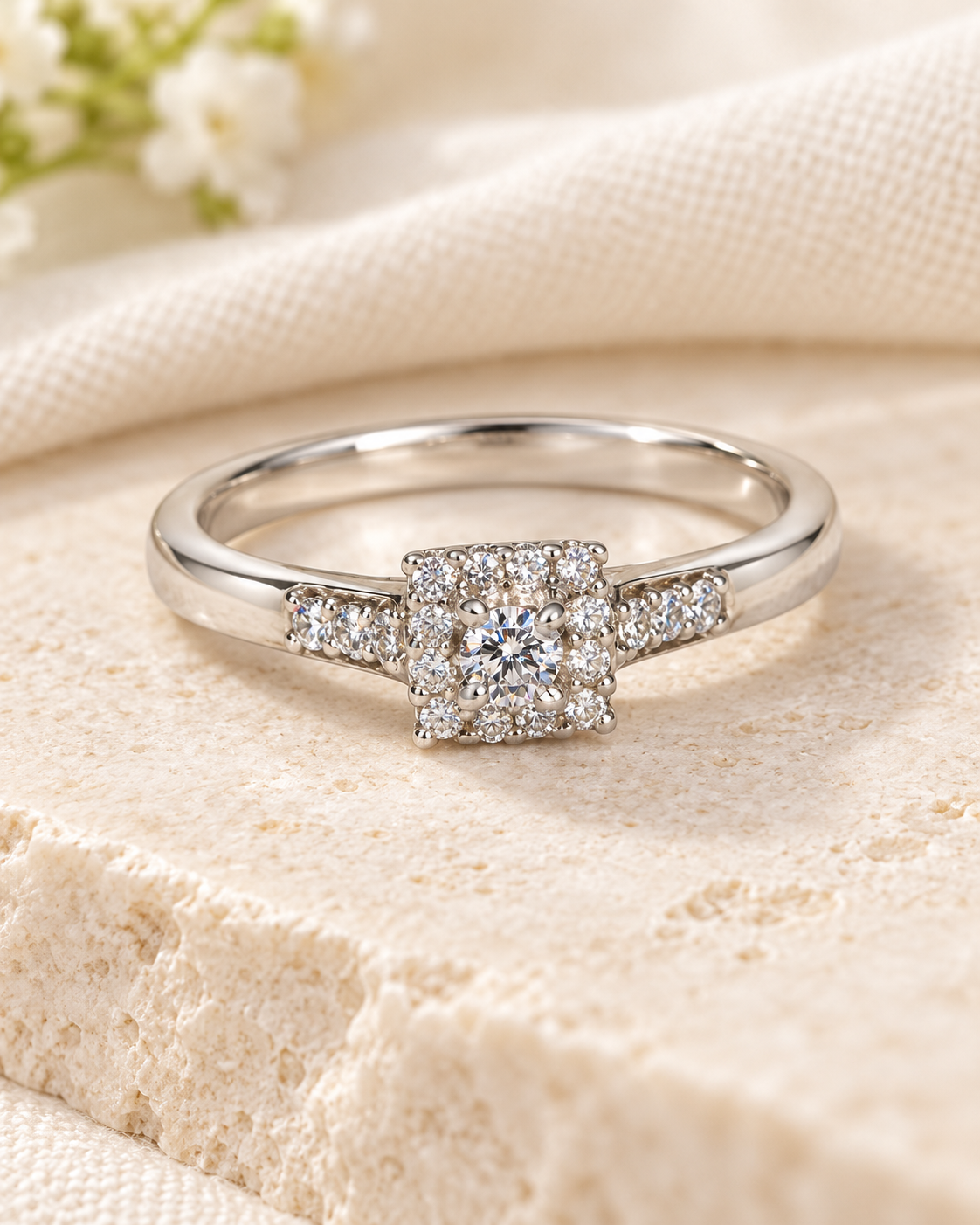 Bague avec pierre zircon 