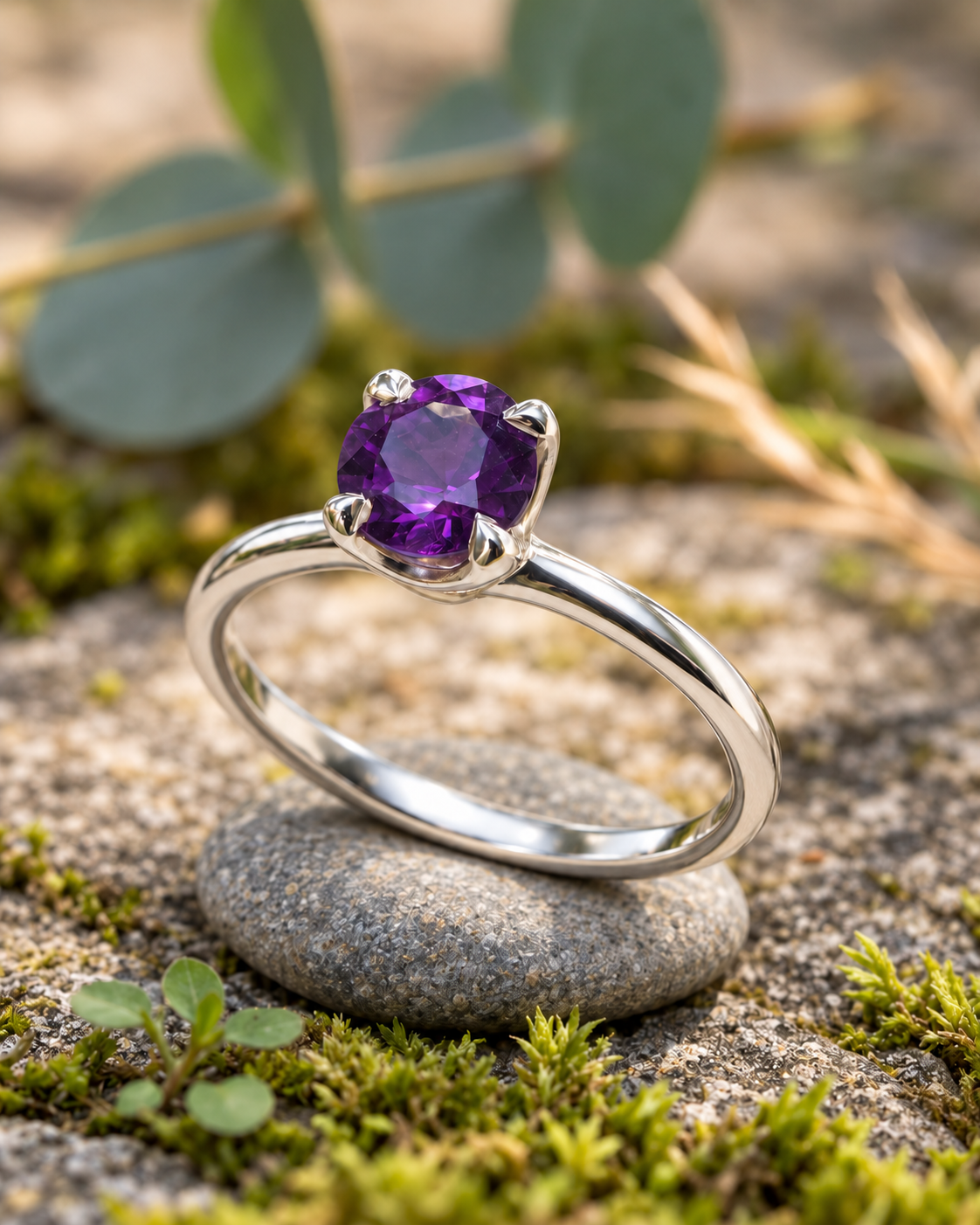 Bague de fiançailles solitaire 