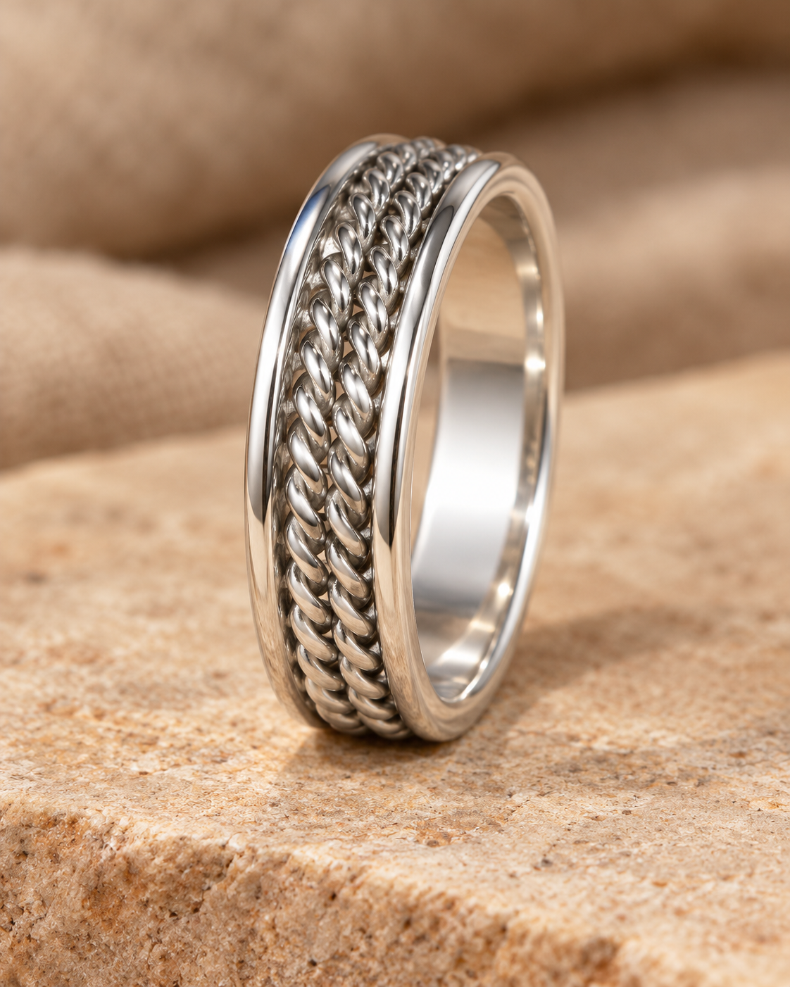 Bague  alliance tressées 